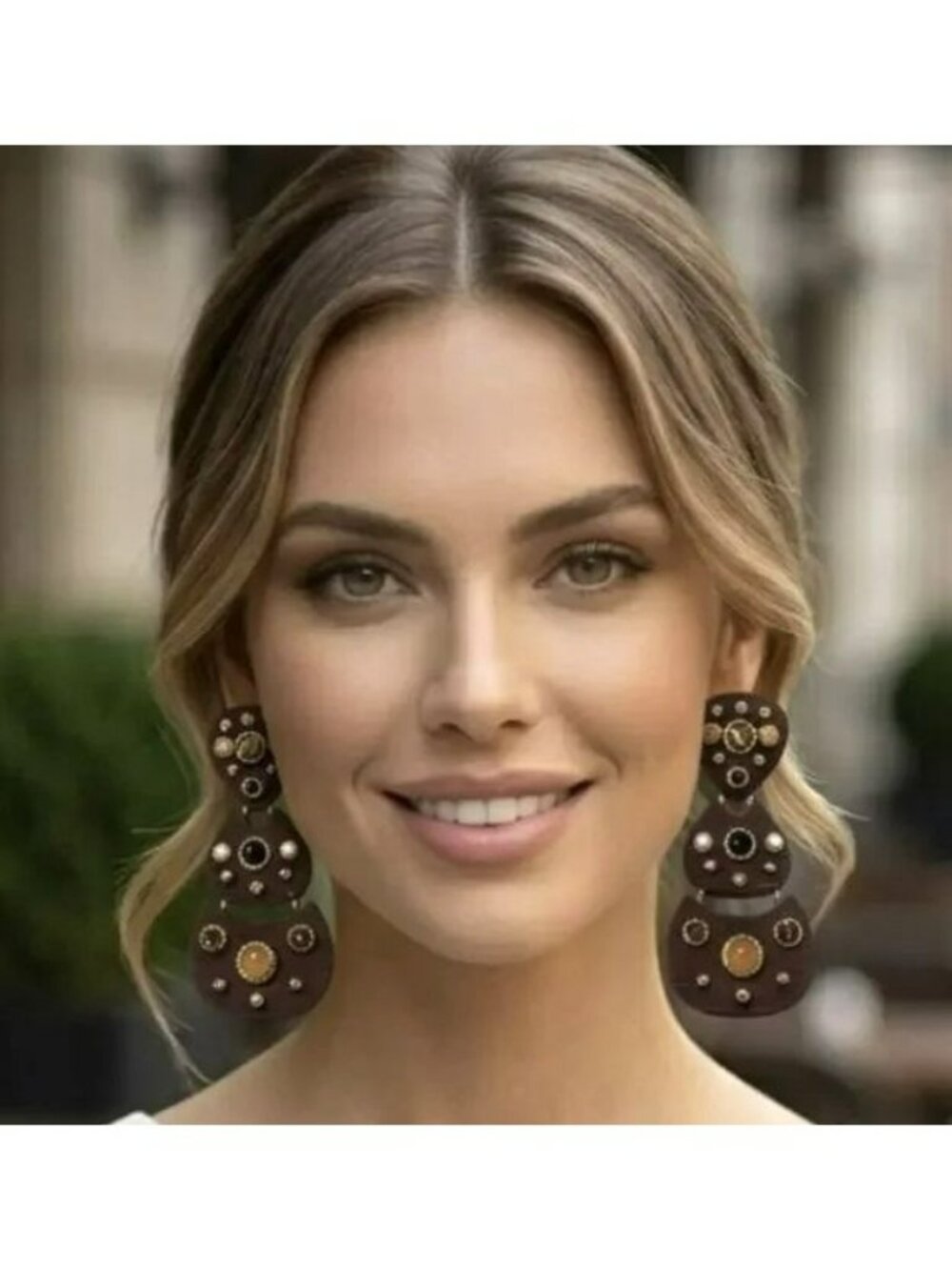 Tuckernuck Chocolate Gemstone Knox Dangling Earrings New